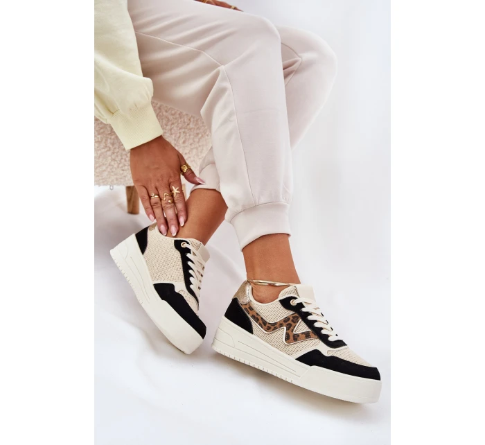 Dámské Sportovní Boty Na Platformě Leopardí Černé model 21688956 - Boto Dámské Sportovní Boty Na Platformě Leopardí Černé model 21688956 - Boto