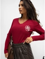 Bluzka RV BZ model 21776392 bordowy - FPrice Bluzka RV BZ model 21776392 bordowy - FPrice