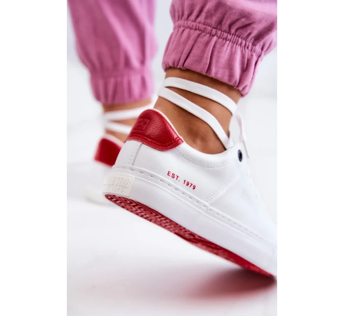 Dámské klasické tenisky Big Star - bílé/červené Dámské klasické tenisky Big Star - bílé/červené