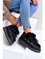 Nízké Sněhule Na Platformě S Kožešinou D.Franklin DFSH370011 Černé Nízké Sněhule Na Platformě S Kožešinou D.Franklin DFSH370011 Černé