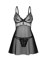 Dámská svůdná košilka Perisia Babydoll černá - Obsessive