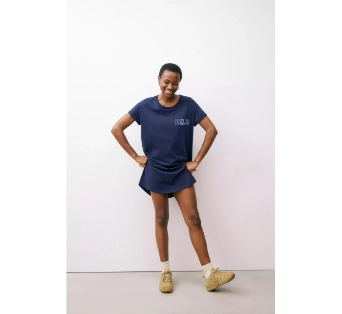 Dámská noční košile Nightdresses NDK X - BLUE - tm. modrá 6047 - TRIUMPH