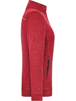 Daiber JN 897 Dámská pracovní pletená fleece bunda - Solid 02.0897 red melange/black Daiber JN 897 Dámská pracovní pletená fleece bunda - Solid 02.0897 red melange/black