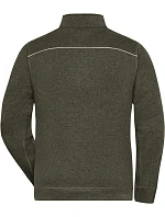 JN Pánská pracovní pletená fleece bunda Solid 02.0 olive melange/black model 22493635 - Daiber JN Pánská pracovní pletená fleece bunda Solid 02.0 olive melange/black model 22493635 - Daiber
