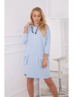 Šaty s kapucí modré Šaty s kapucí modré