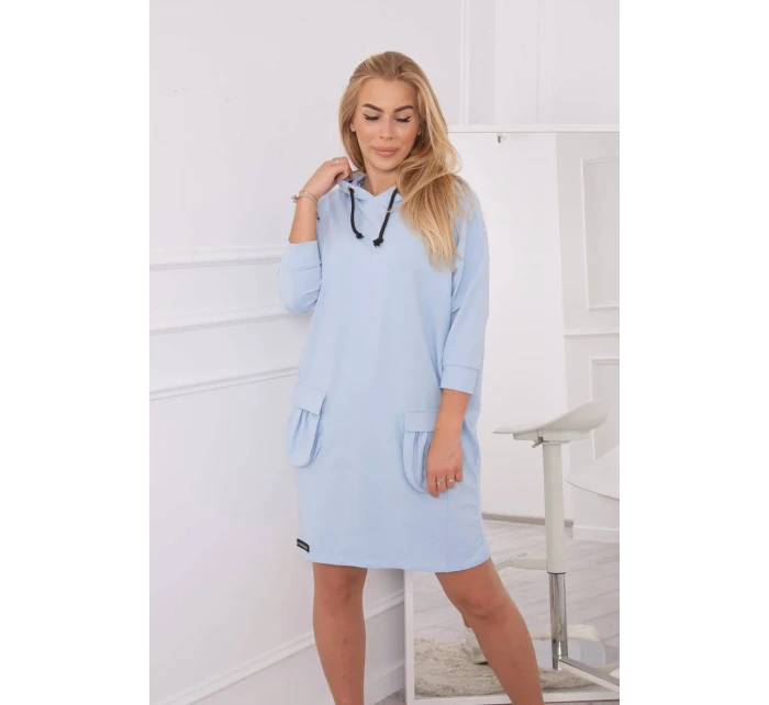 Šaty s kapucí modré Šaty s kapucí modré