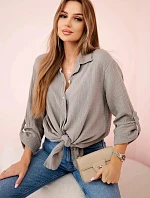 Bavlněná mušelínová košile oversize Fango