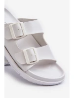 Lehké pánské sandály s přezkami Big Star NN174594 Bílé Lehké pánské sandály s přezkami Big Star NN174594 Bílé