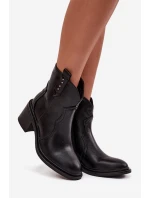 Zateplené dámské kotníkové boty na podpatku černé model 21714888 - Boto Zateplené dámské kotníkové boty na podpatku černé model 21714888 - Boto