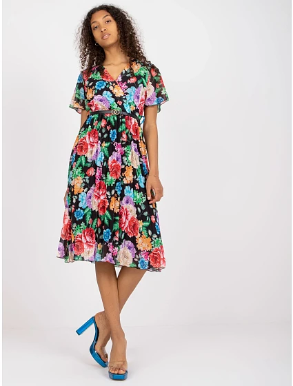 Šaty DHJ SK model 17505393 černá a červená - FPrice Šaty DHJ SK model 17505393 černá a červená - FPrice
