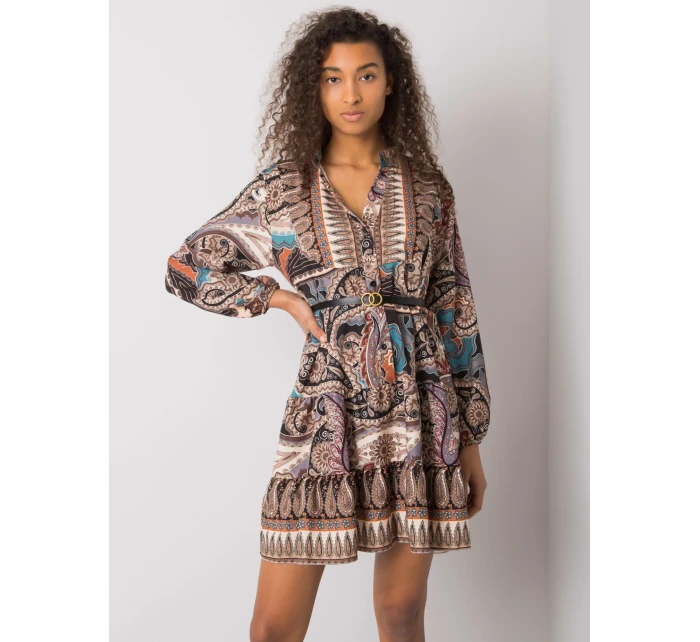 Šaty DHJ SK 15053.61 černá a béžová