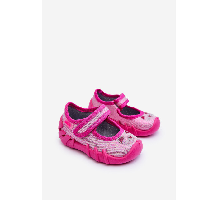 Befado Shiny Cat Ballerina Pantofle růžové