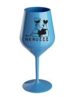 NERUŠŠŠ - modrá nerozbitná sklenice na víno 470 ml
