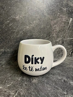 ŽE TĚ MÁM bílý keramický hrníček 300 ml model 22312144 - Giftela