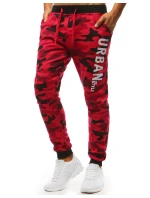 Pánské kamuflážní červené tepláky FashionStreet UX3516