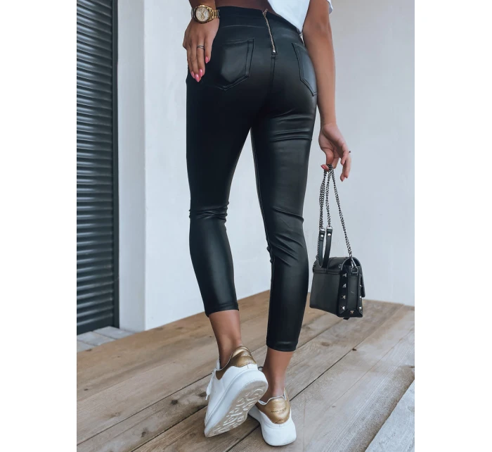 Dámské voskované kalhoty ANELIA black FashionStreet UY1330