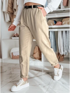 Dámské kalhoty chinos s páskem TAILANDI latte FashionStreet UY2549