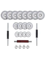 Činky a popruhy v kufříku 2 v 1 SGP30 HMS 2x15 kg