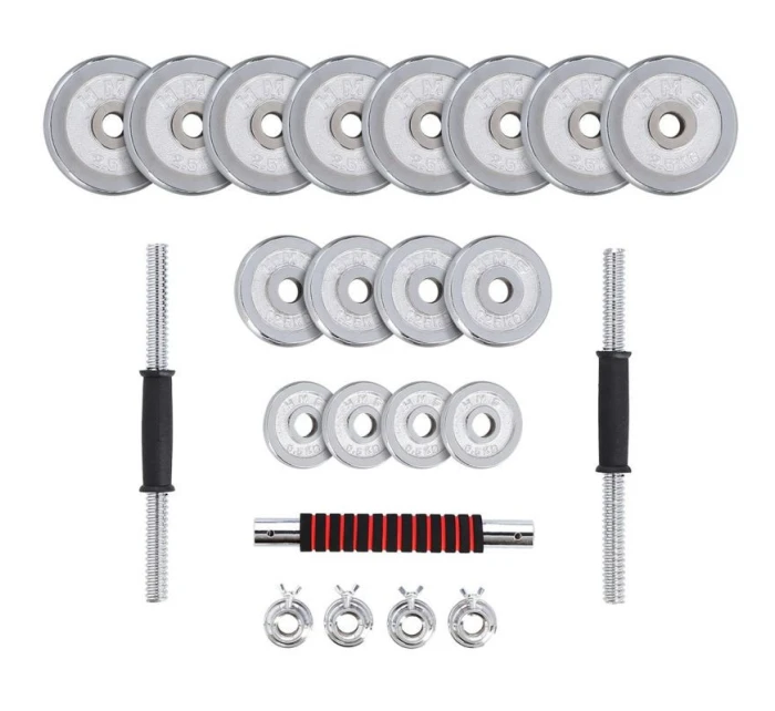 Činky a popruhy v kufříku 2 v 1 SGP30 HMS 2x15 kg