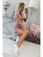 Bavlněná souprava se šortkami tmavě růžová Bavlněná souprava se šortkami tmavě růžová