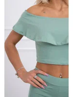 Sada s volánkem tmavá máta