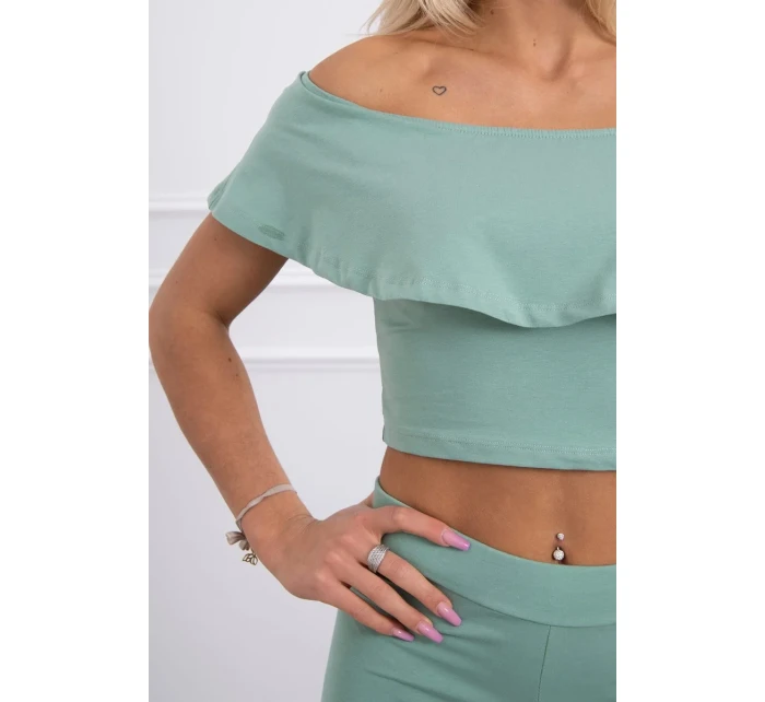 Sada s volánkem tmavá máta