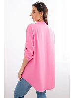 Halenka s delším zadním dílem růžová