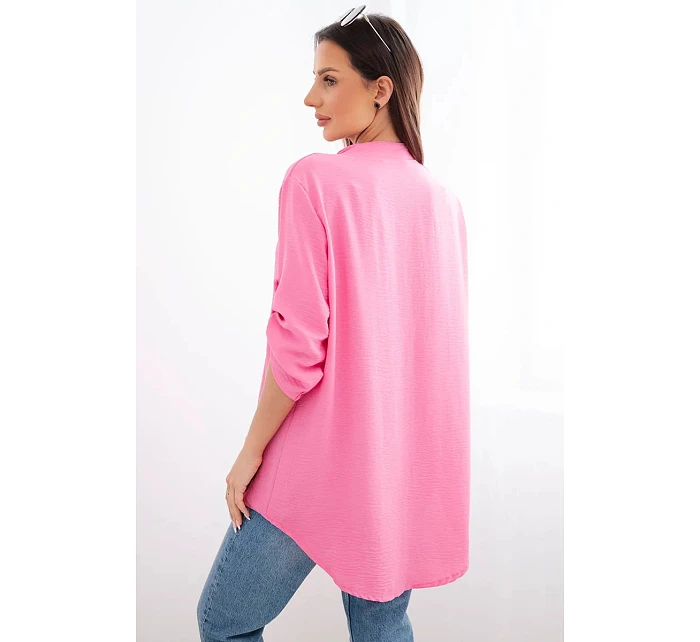 Halenka s delším zadním dílem růžová