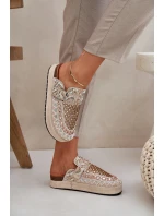 Zdobené Klapky Na Platformě Béžové model 21684886 - Boto