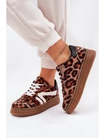Dámské Tenisky Na Platformě Leopardí Hnědé model 21689733 - Boto Dámské Tenisky Na Platformě Leopardí Hnědé model 21689733 - Boto