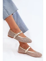 Zdobené Dámské Baletky S Pásem A Sponou Zlaté Avirae Zdobené Dámské Baletky S Pásem A Sponou Zlaté Avirae