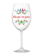 Personalizovaná sklenice s folklórním vzorem