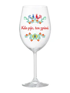 Personalizovaná sklenice s folklórním vzorem