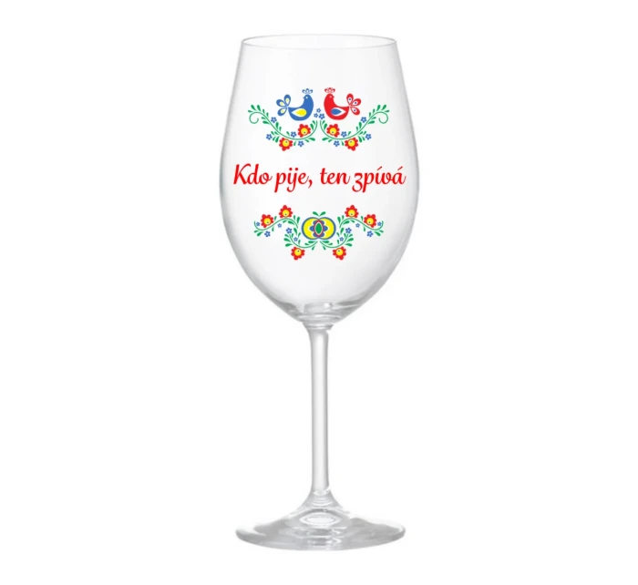 Personalizovaná sklenice s folklórním vzorem