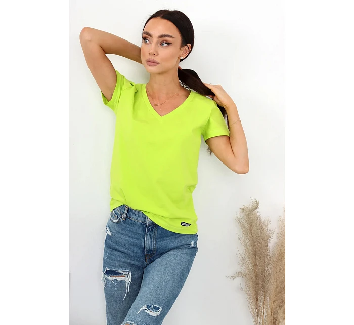 Dámské tričko Serek s krátkým rukávem hnědé - Off Pink