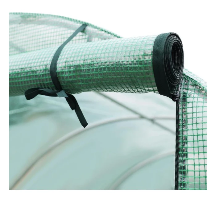 ZAHRADNÍ TUNEL 200x200x200 cm PE KONSTRUKCE ZELENÁ OCEL