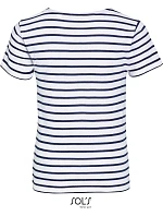SOL'S Miles Kids Dětské pruhované tričko 25.1400 white/navy