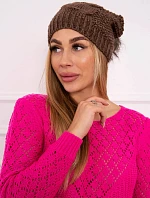 Fleecová čepice Sandra K210 cappuccino