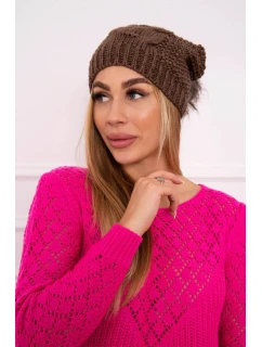 Fleecová čepice Sandra K210 cappuccino