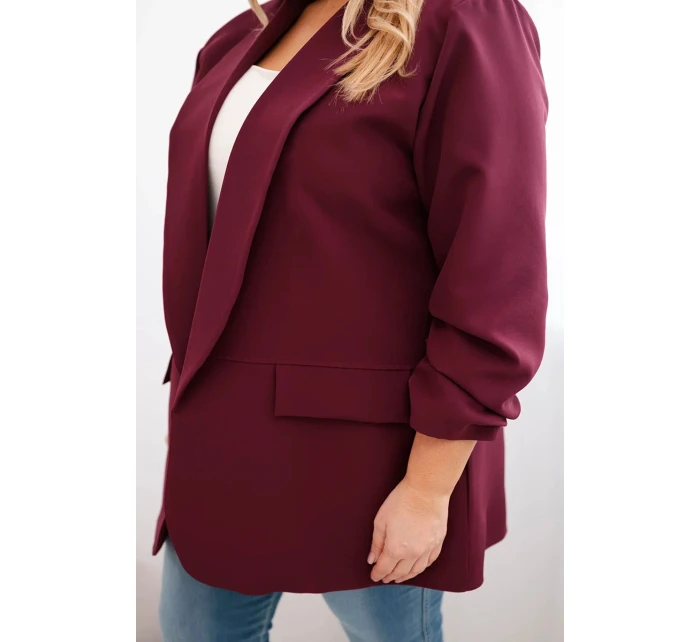 Dámská elegantní bunda Plus Size model 21859289 - K-Fashion Dámská elegantní bunda Plus Size model 21859289 - K-Fashion