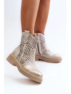 Dámské kůže Botky Zlaté Lewski model 21652385 - Zazoo