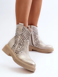 Dámské kůže Botky Zlaté Lewski model 21652385 - Zazoo