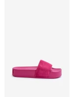 Dámské žabky na platformě z semiše Big Star model 21655533 fuchsie - Big Star Shoes Dámské žabky na platformě z semiše Big Star model 21655533 fuchsie - Big Star Shoes