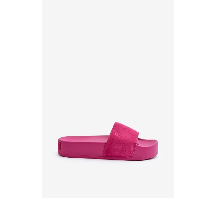 Dámské žabky na platformě z semiše Big Star model 21655533 fuchsie - Big Star Shoes Dámské žabky na platformě z semiše Big Star model 21655533 fuchsie - Big Star Shoes