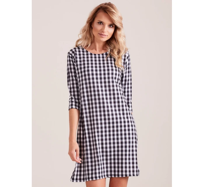 Šaty EN SK 4335.08 černá a bílá