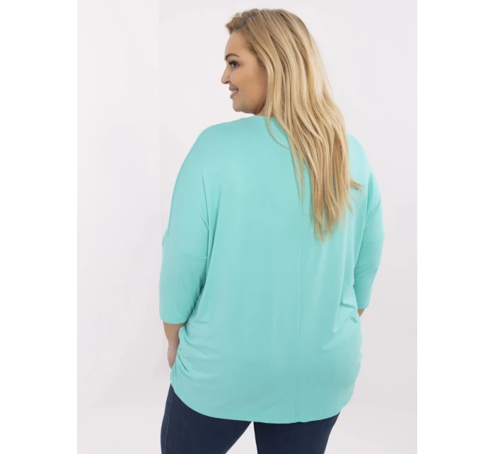 Bluzka RV BZ model 21072683 turkusowy - FPrice Bluzka RV BZ model 21072683 turkusowy - FPrice