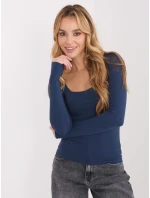 Bluzka WT BZ model 21859078 granatowy - FPrice Bluzka WT BZ model 21859078 granatowy - FPrice