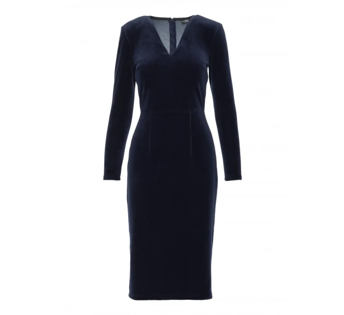model 21479332 Sametové šaty na tělo tmavě modré - Moe model 21479332 Sametové šaty na tělo tmavě modré - Moe