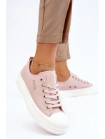 Nízké šněrovací tenisky Big Star LL274970 Nude Nízké šněrovací tenisky Big Star LL274970 Nude