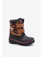 Dětské sněhule na suchý zip Lee Cooper Camel